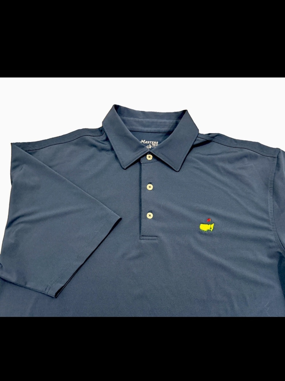 Masters Tech Men’s Short Sleeve Golf Polo Size L Navy Augusta National NWOT